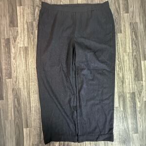 Eileen Fisher Lightweight Black Pull-On Midi Skirt Women’s XL Excellent
